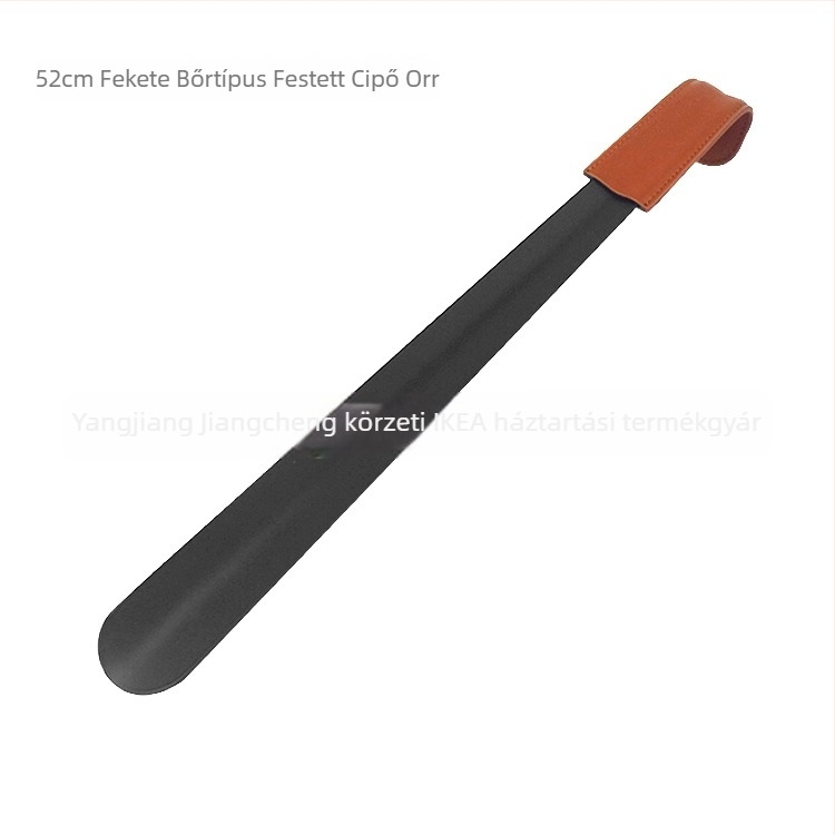 Cipőkanál görbült nyéllel, spray-fújt felület, bőrtok, Junyiking