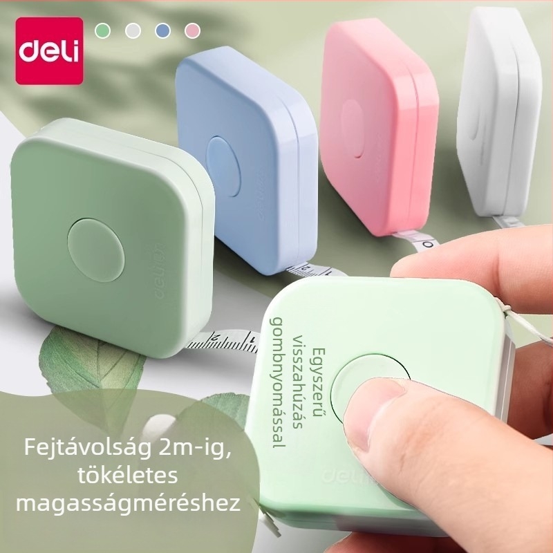 Deli mini mérőszalag – műanyag, hordozható derék- és magasságmérésre, modellek 79650, 79651, 8214, 79652, mérési tartomány 150 cm-ig