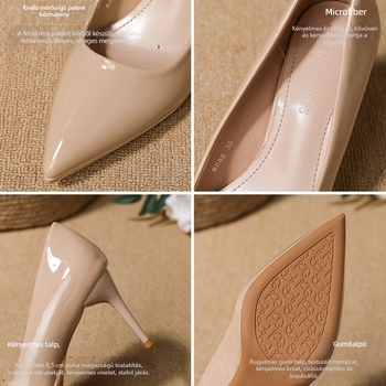 Zuyini női báli cipő — hegyes orrú, 6–8 cm sarkú, alacsony felsőrész, gumitalp