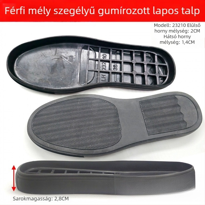 Utcai skateboard cipő – gumírozott lapos sarok, mély bordák a széleken, kerek orr, Oxford csúszásmentes talp