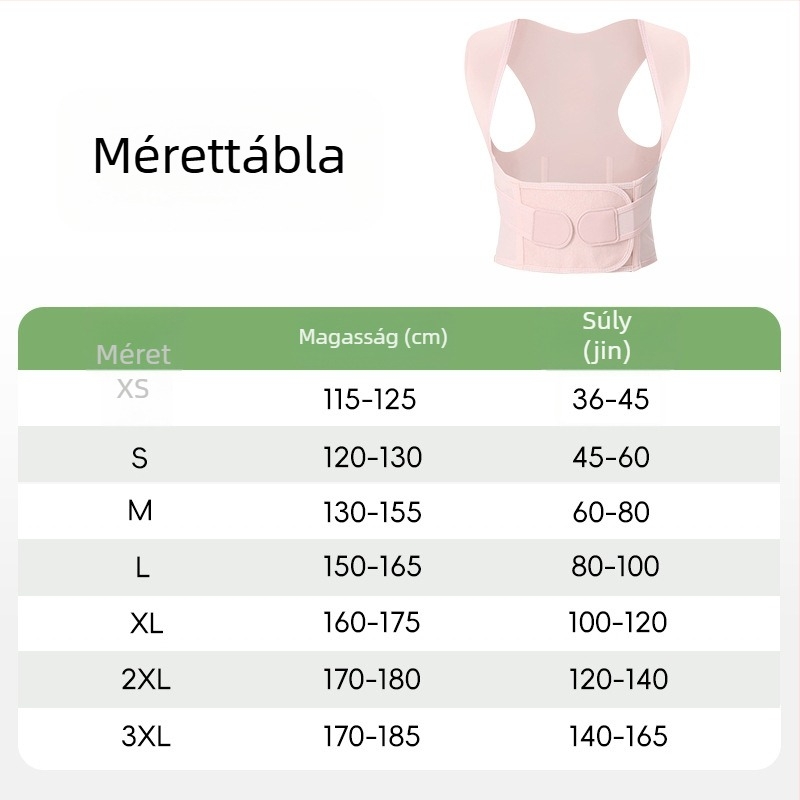 Melody U9 Testtartás-korrekciós öv — Légáteresztő hátsó támasz, részleges támogatás a hátnak, a felsőtestnek és a vállaknak
