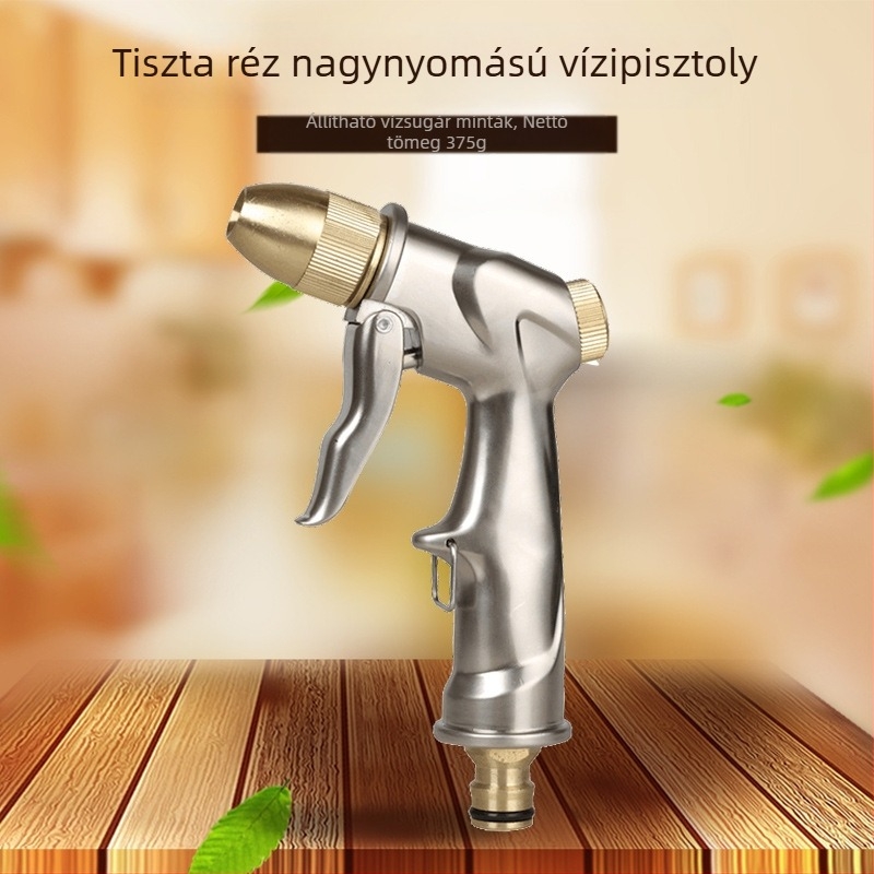 Magasnyomású autómosó vízpisztoly tiszta réz fejjel, hordozható tisztító eszköz autókhoz és kert öntözéséhez