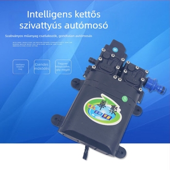 Hordozható, nagynyomású autómosó kettős pumpával, háztartási használatra, többfunkciós egység; vízcső kimeneti hossza: 10