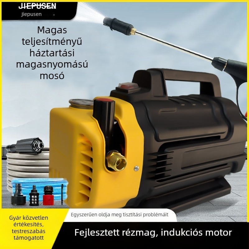 Jierson Új Állítható Nyomású Autómosó Gép, Otthoni Magasnyomású Tisztító, Hordozható