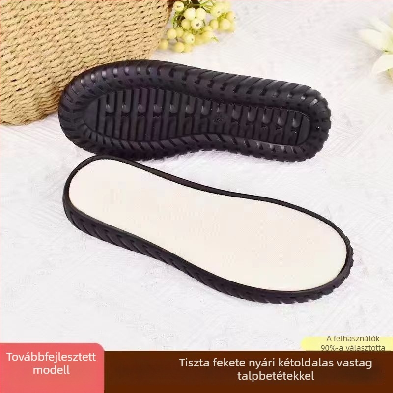 Kristálytalpú papucs, kézzel készített DIY fonott virágos cipő, csúszásmentes, kopásálló, fleece belsővel, tavaszi–őszi szezonra