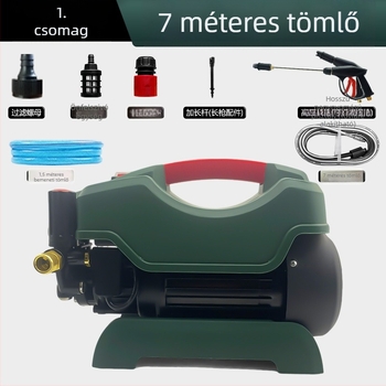 Nagy teljesítményű hordozható autómosó, 220V, állítható nyomás, 3000W, magasnyomású vízsugár