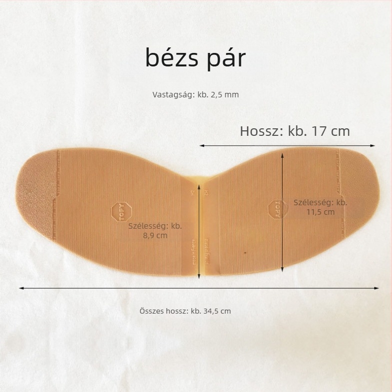 Magas sarkú előrész csúszásmentes betét, faanyagú, kopásálló, csendes