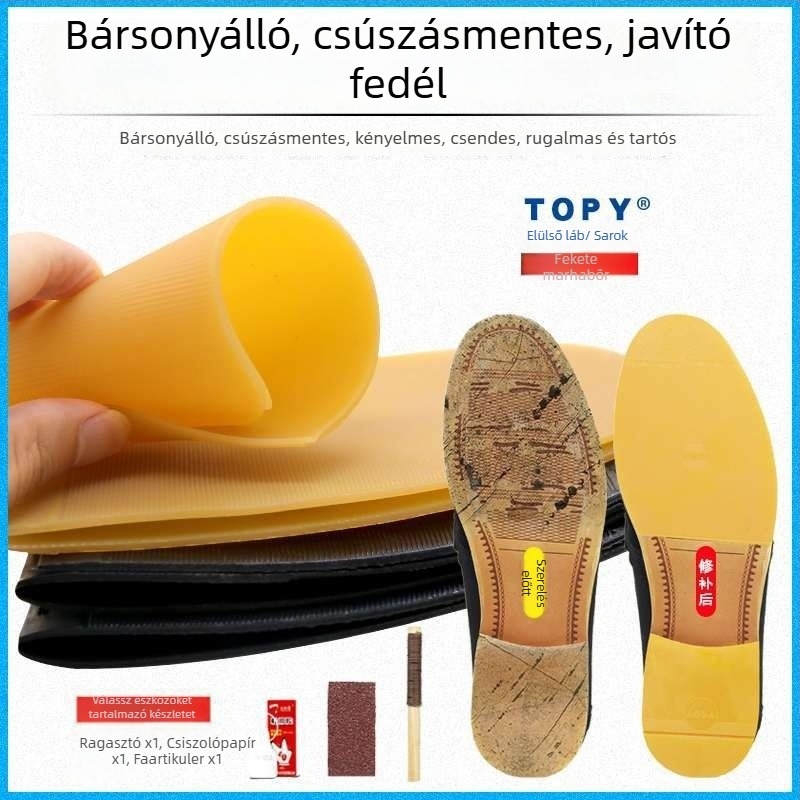 Magas sarkú előrész csúszásmentes betét, faanyagú, kopásálló, csendes