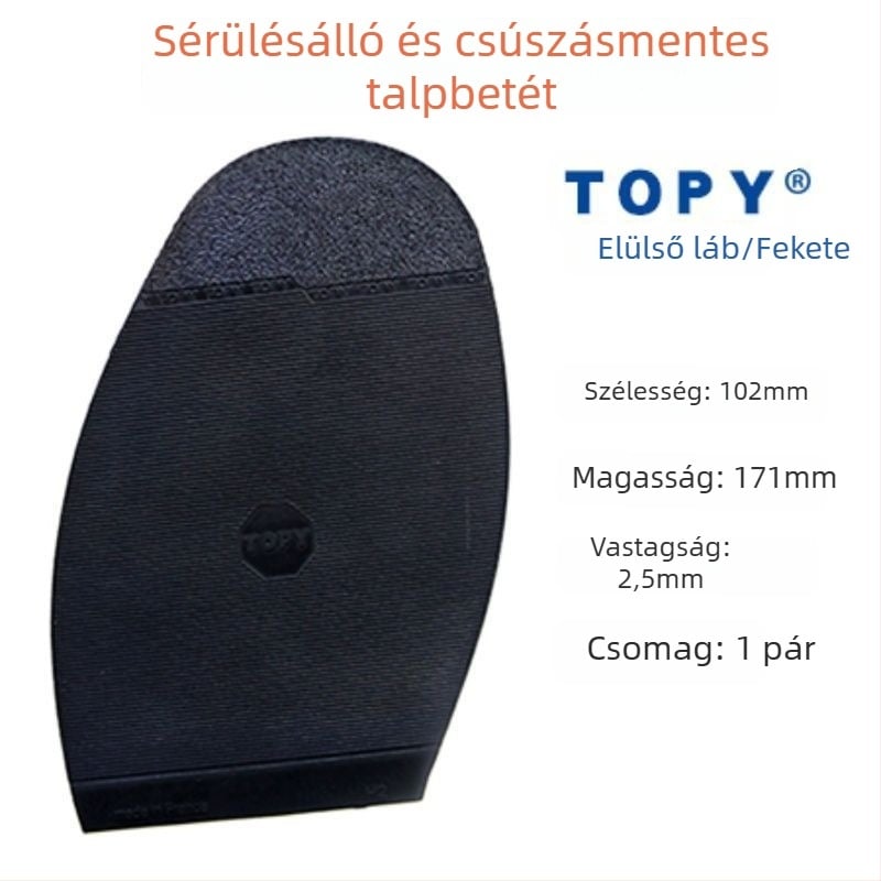 Magas sarkú előrész csúszásmentes betét, faanyagú, kopásálló, csendes