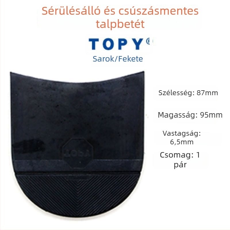 Magas sarkú előrész csúszásmentes betét, faanyagú, kopásálló, csendes