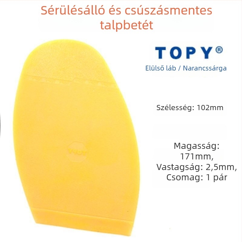 Magas sarkú előrész csúszásmentes betét, faanyagú, kopásálló, csendes