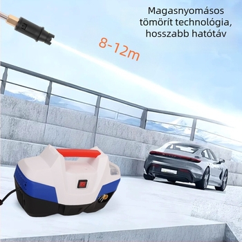 Magasnyomású autómosó pumpa, 220 V, 2400 W, motoros meghajtás, fém-műanyag felépítés, 9 kg