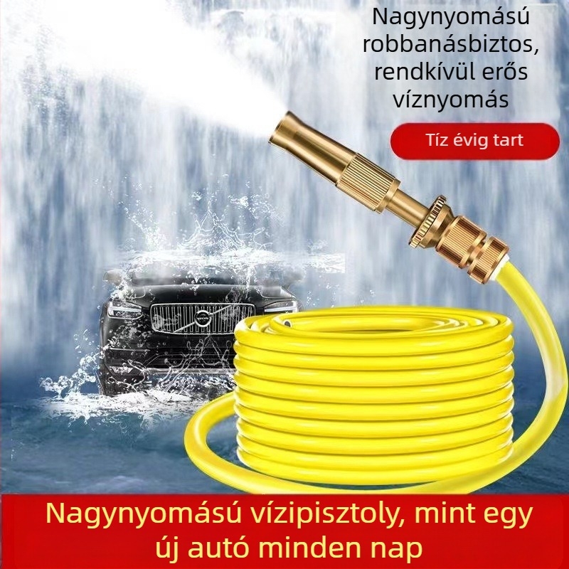 Magasnyomású autómosó pisztoly tömlővel, sokoldalú tisztítás és öntözés