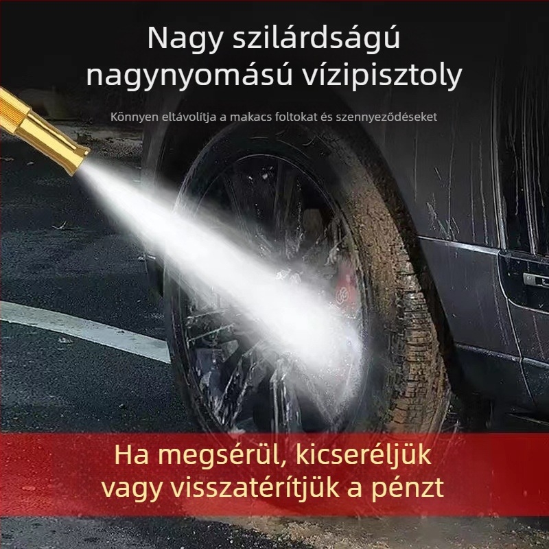 Magasnyomású autómosó pisztoly tömlővel, sokoldalú tisztítás és öntözés