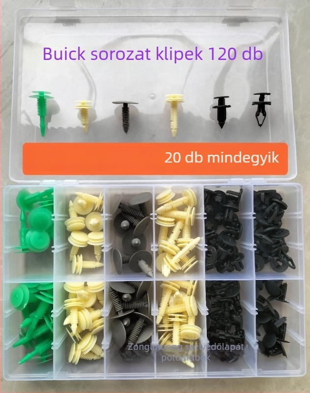 120 db nylon autóklipsz ajtópanelhez és mennyezethez – univerzális modell