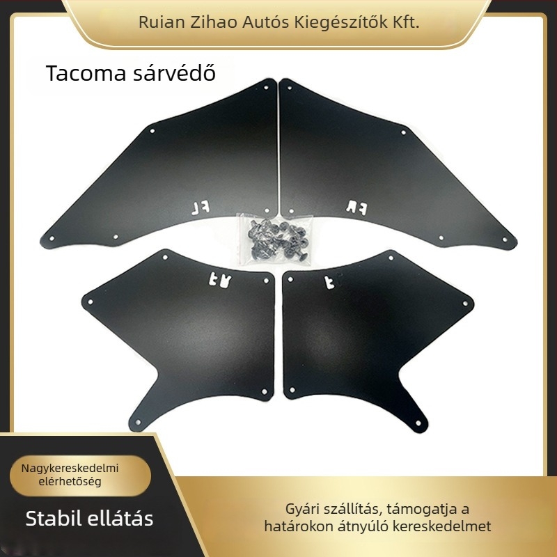 Előtéri sárvédő belső burkolat Toyota Tacoma-hoz, gumiból készült, kompatibilis a Tacoma modellével, testreszabható feldolgozás
