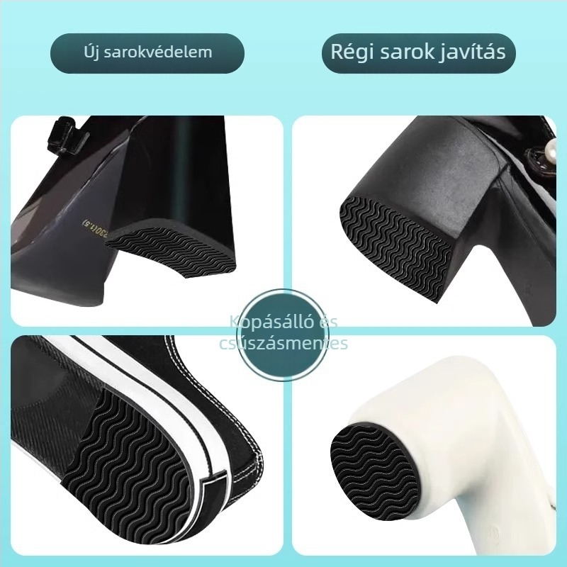 Talp anti-slip kopásálló ragasztó patch – hálós mintázat stílus, gumi, modell 6084-012gh