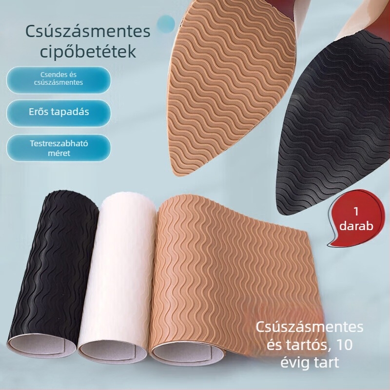 Talp anti-slip kopásálló ragasztó patch – hálós mintázat stílus, gumi, modell 6084-012gh