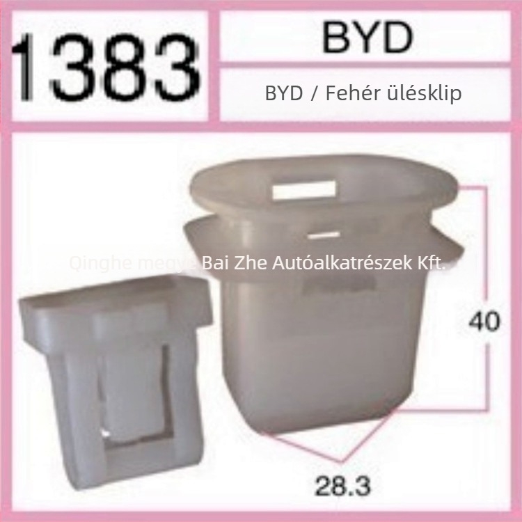 BB1384 belső tető panel klip BYD, nylon műanyag, kompatibilis F3L3G3F6F0S6, 200 darabos csomag