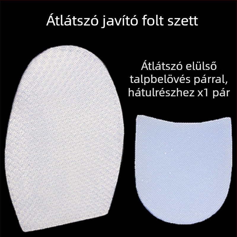 Cipőtalptapaszok: átlátszó gumi, kopásálló és zajcsökkentő betétek a talpra, elülső és hátsó részhez; Márka Unique; Anyag Fa; Stílus Egyéb; Modell Egyéb