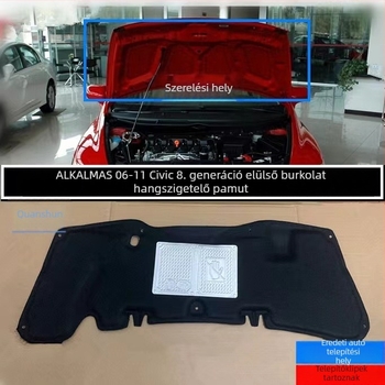 A motorháztető szigetelő gyapot és a csomagtartó belső burkolata (műanyag) Honda Civic 8. generációhoz (2006–2011) – Shengbo bao