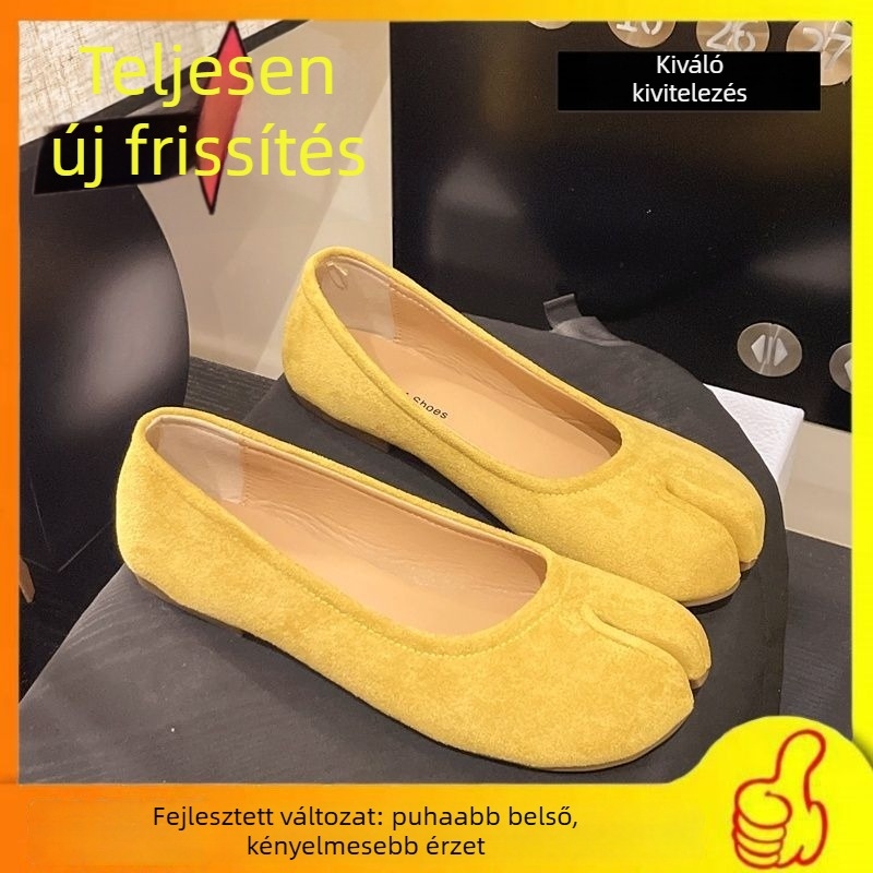 Női retro balerina – PU felsőrész, PU talpbetét, gumitalp, sarok nélküli (0–1 cm)