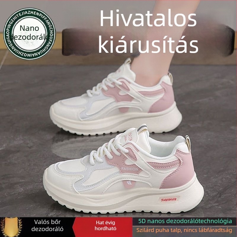 Női lapos cipő, felső része split bőrből, vízálló és lélegző, fűzővel, gumitalppal
