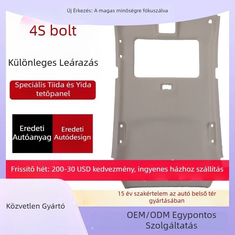 Autó belső tetőburkolat Nissan Tiida, Teana, Qashqai, Sylphy és Livina számára — anyag: Egyéb; termékkód Ltao670568377265