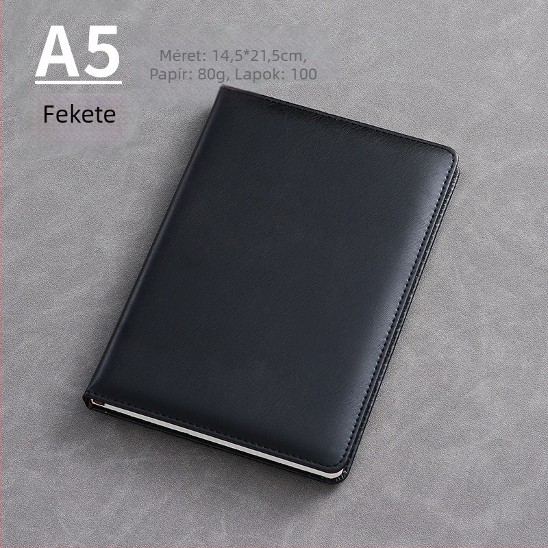 Notesz műbőr borítóval, ragasztott kötés, Forest papír 80 g, 200 oldal