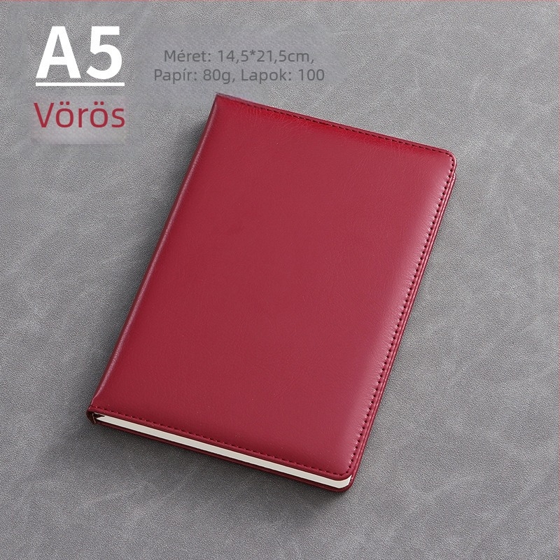 Notesz műbőr borítóval, ragasztott kötés, Forest papír 80 g, 200 oldal