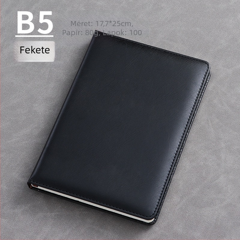 Notesz műbőr borítóval, ragasztott kötés, Forest papír 80 g, 200 oldal