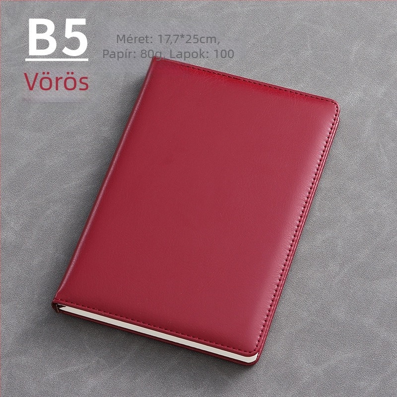 Notesz műbőr borítóval, ragasztott kötés, Forest papír 80 g, 200 oldal