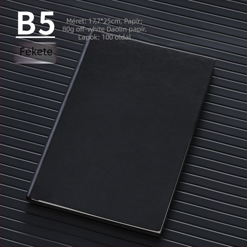 Notesz műbőr borítóval, ragasztott kötés, Forest papír 80 g, 200 oldal