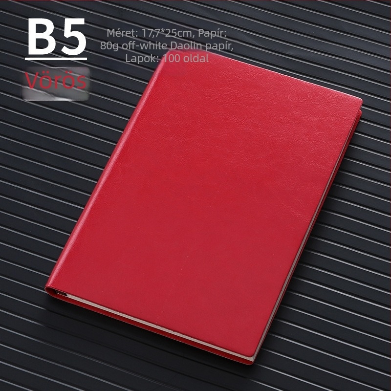 Notesz műbőr borítóval, ragasztott kötés, Forest papír 80 g, 200 oldal