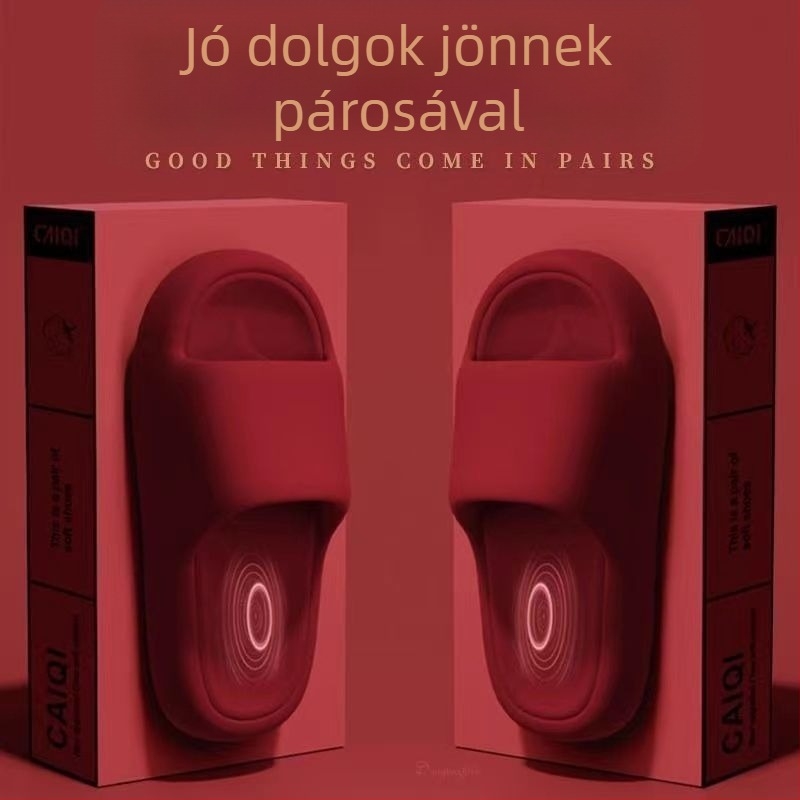 Pár otthoni papucs – PVC talpú, felső rész nem szőtt anyagból, vízálló, csúszásmentes