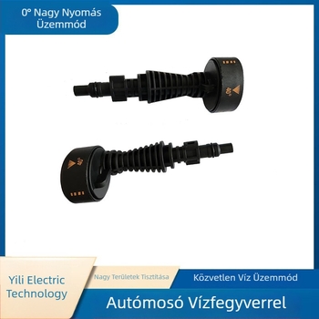 Lítium akkumulátoros autómosó vízpisztoly, kompakt kivitel, 6 az 1-ben fúvóka, többfunkciós, állítható nyomás