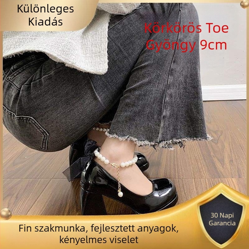 Mary Jane pántos szandál PU felsőrésszel, PU béléssel, gumitalppal, alacsony sarok ≤3 cm, 2024 tavaszi kiadás