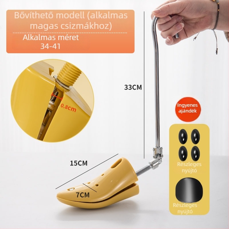 Cipőtágító eszköz – Modell 985, alkalmas vászon cipőkhöz, univerzális nyújtó eszköz a szélesség és hossz növeléséhez