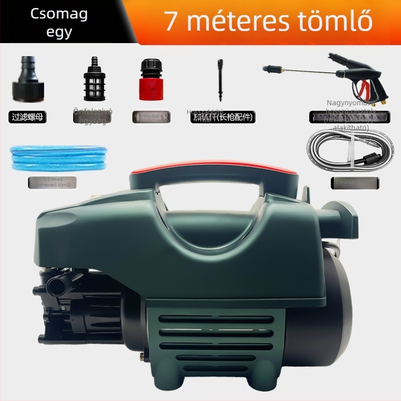 Jierson hordozható autómosó, 220V, 3000W, otthoni használatra, magasnyomású