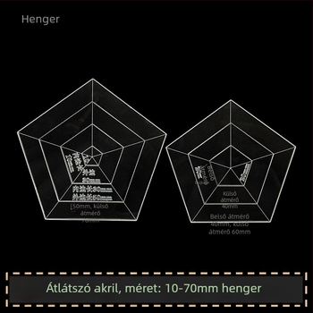 Sashiko hímzés sablon kerek és négyzet alakú pohár alátétekhez; akril vonalzó; patchwork jelölő eszköz; Nagymama kertjének illusztrációja