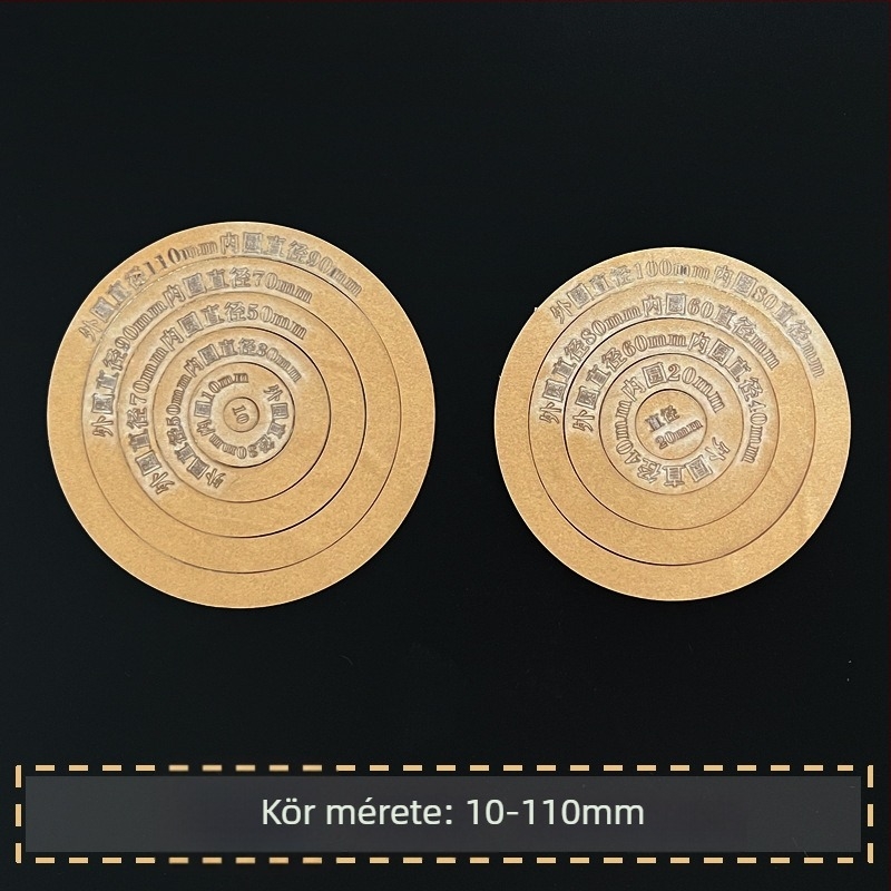 Sashiko hímzés sablon kerek és négyzet alakú pohár alátétekhez; akril vonalzó; patchwork jelölő eszköz; Nagymama kertjének illusztrációja