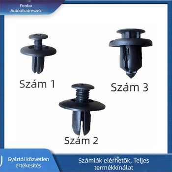 Autóklipszek tetőpanelhez, lökhárítóhoz, ajtópanelhez és sárvédő belsőkhöz – Modell 006; számára Hyundai és Kia; kompatibilis a Hondával; eredeti gyári