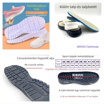 Cipőtalp — Coconut Sole modell, PVC anyag, márka qdsole; alkalmas kézzel készített csipkés cipőkhöz; széles lábfejnek; egész éves használatra
