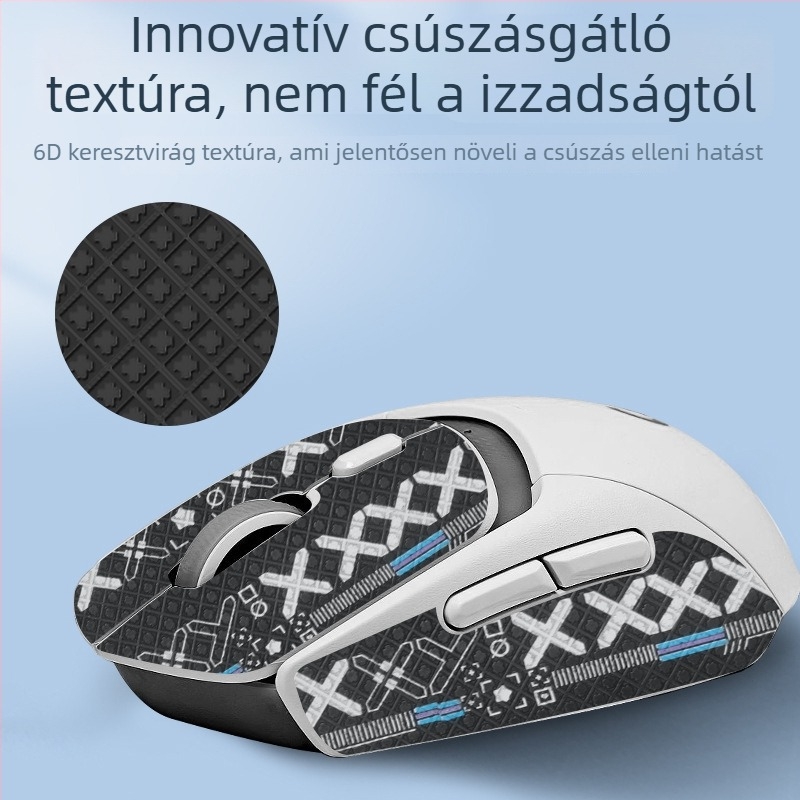 Logitech G309 egér csúszásmentes matricája – izzadságfelszívó, vízálló és kopásálló, teljes tenyér és hátsó felület fedettséggel