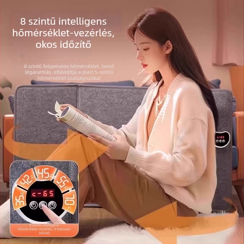 Uniszex bőr felső részű, fűtőtalpú papucs USB-vel – otthoni cipő