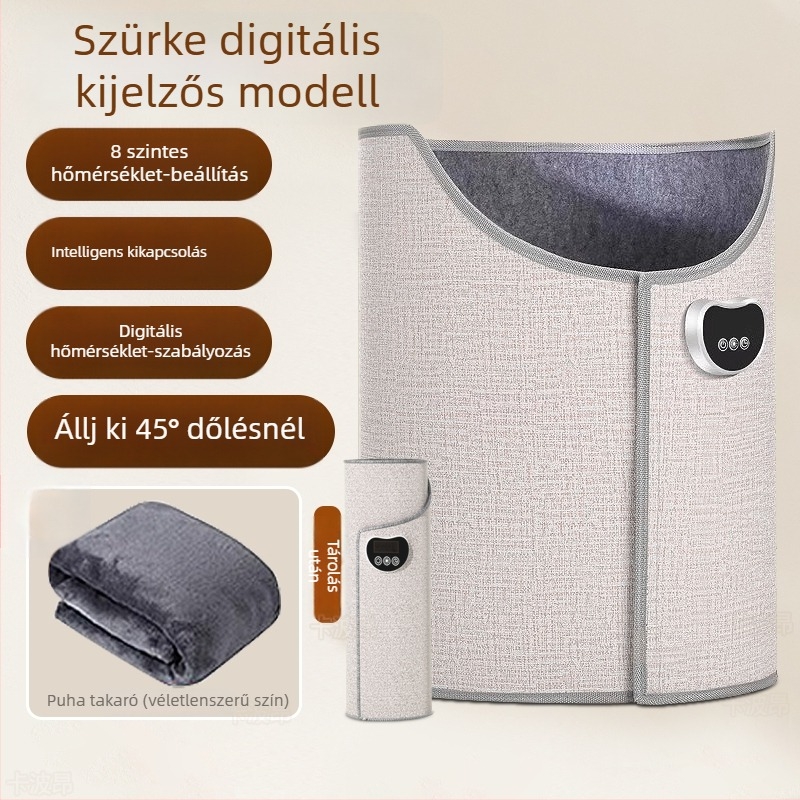 Uniszex bőr felső részű, fűtőtalpú papucs USB-vel – otthoni cipő