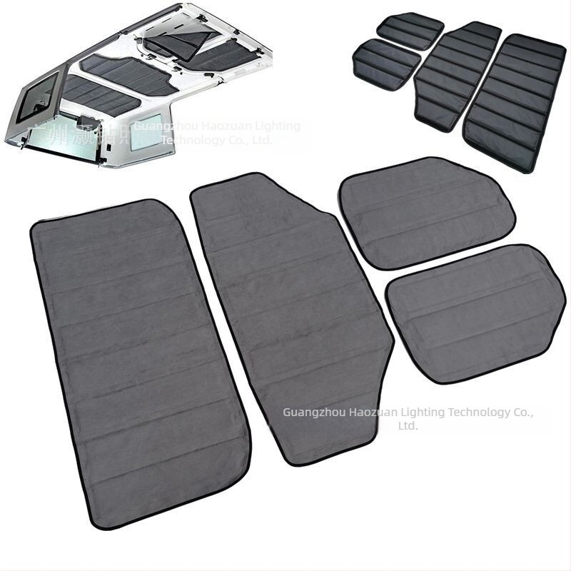 HOZAN HZ-9852GRM – Tetőszigetelés Jeep Wrangler JK 4 ajtós modellhez: tetőszigetelő anyag, mennyezeti szigetelő panel és hangszigetelő panel, napvédő kiegészítő
