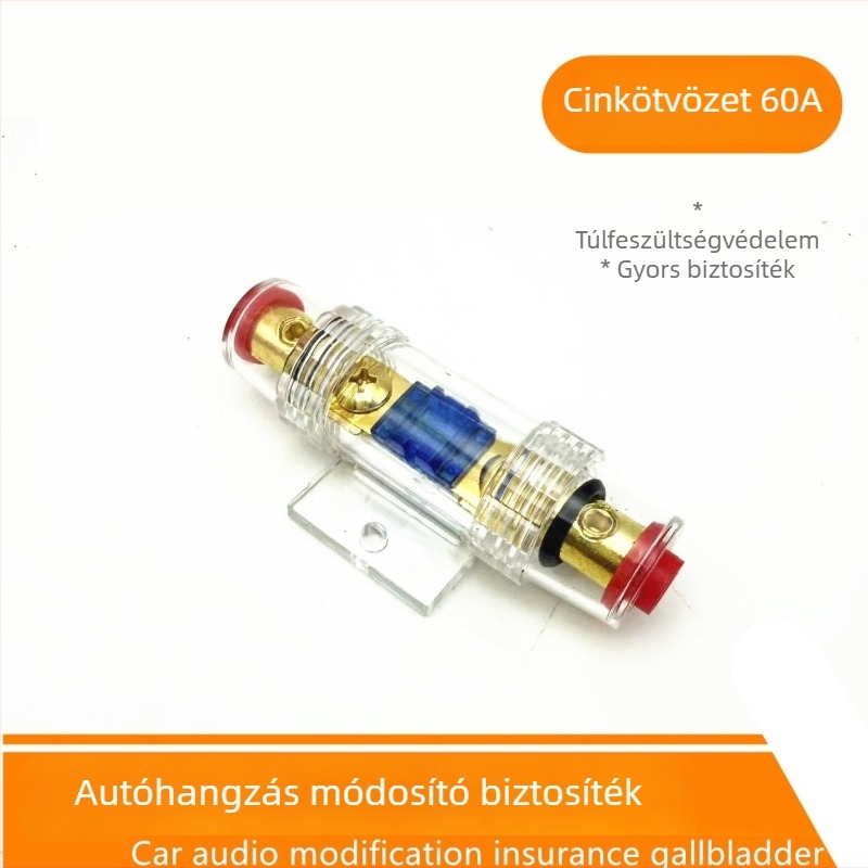 60A autó audio biztosítéktartó, cink ötvözet, modell bxd-1