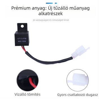 Motorkerékpár LED villogó – 12V, vízálló, 2PIN LF1-S-PIN, teljesítmény 0.1–150W