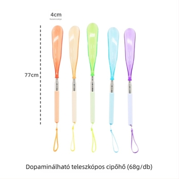 Rozsdamentes acélból készült cipőkanál, hordozható hosszú nyéllel – idős emberek és terhes nők számára, mindennapi használat, minden évszak